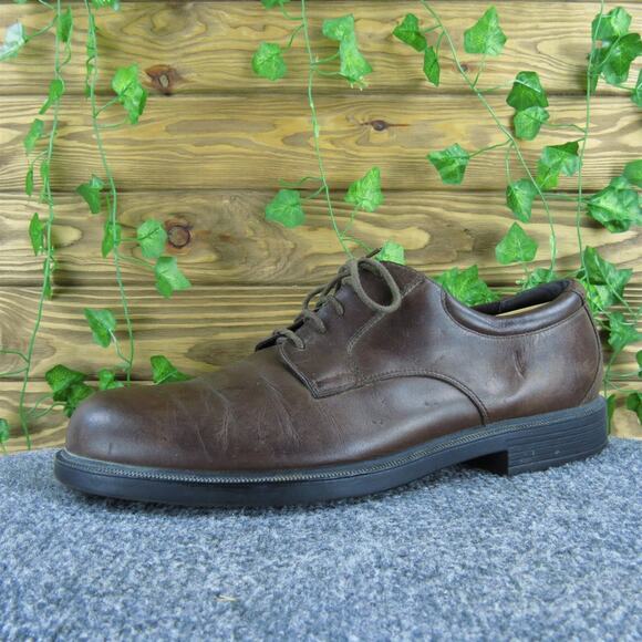 Rockport Men's‎ Derby Oxfords Brown Leather Size 12 Medium Gently Used 2025 - Picture 1 of 7